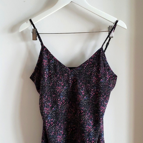 Femme by Design Dark Floral Fitted Frilly Strappy Dress Boho Summer Women M NWT - Picture 4 of 10